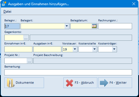 Eintrag hinzufügen