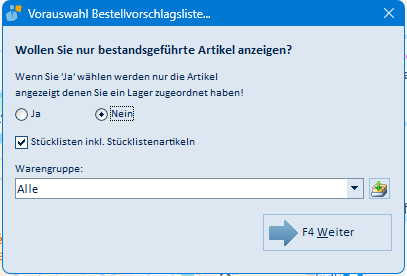 Vorauswahl