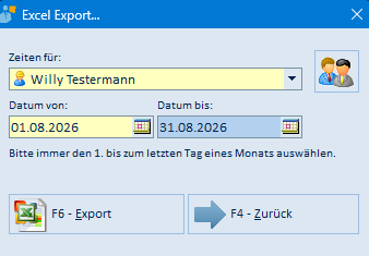 Excel Export