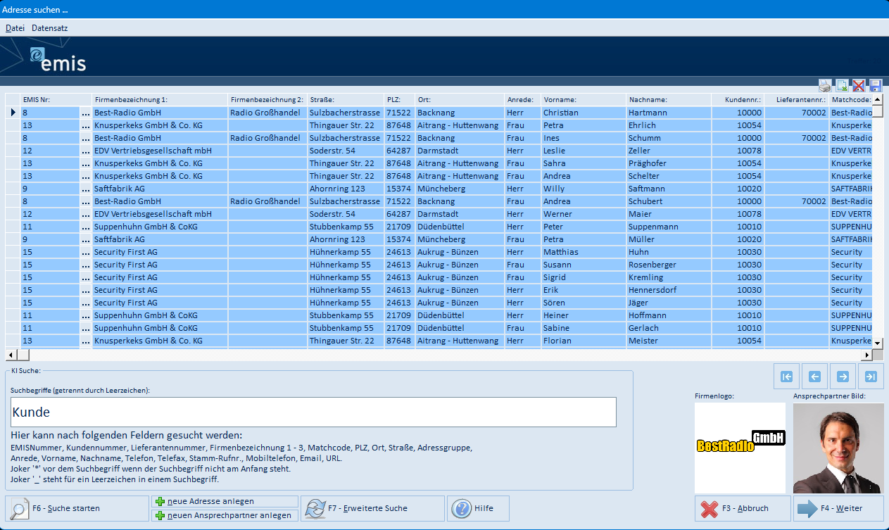Adresse suchen