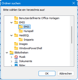 Ordner suchen