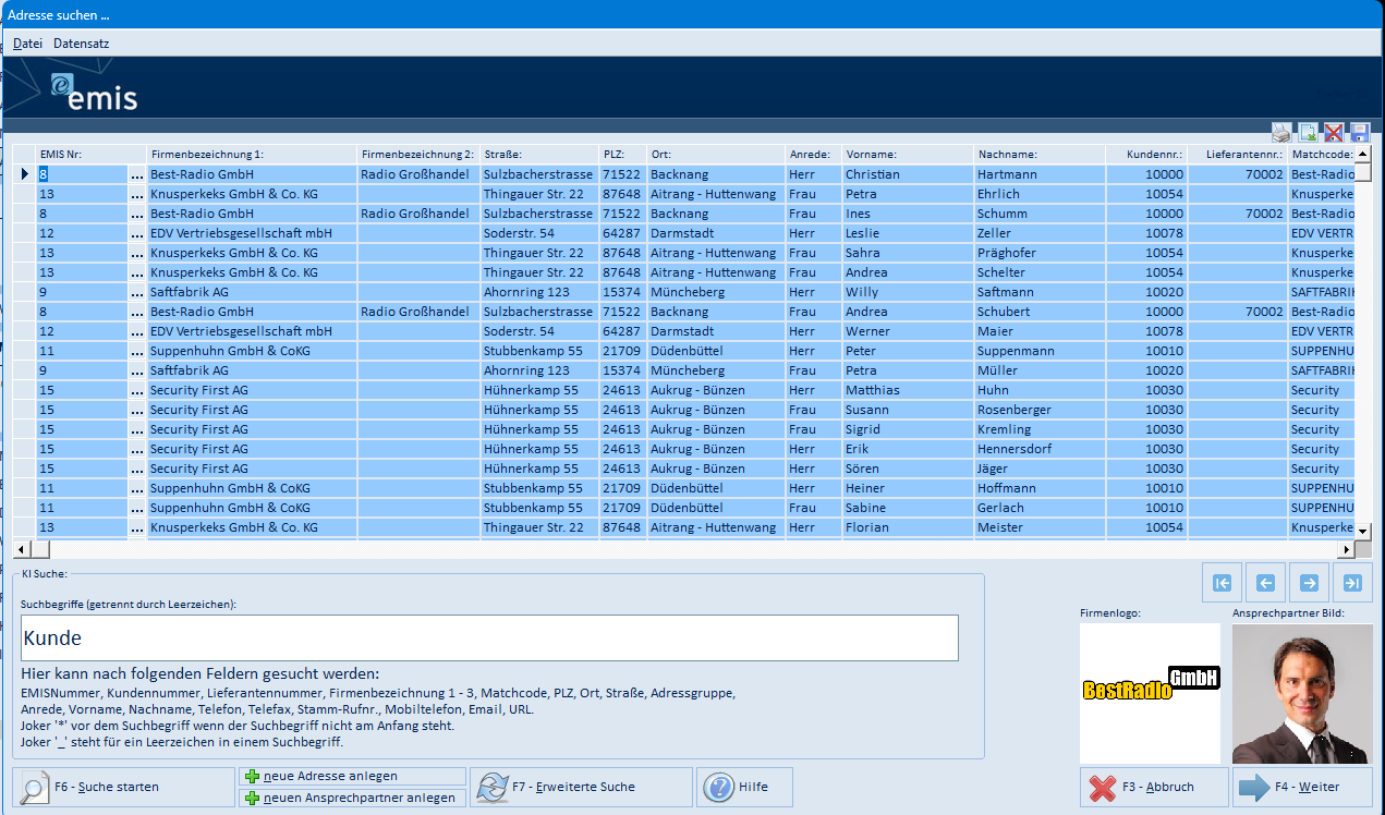 Adresse suchen