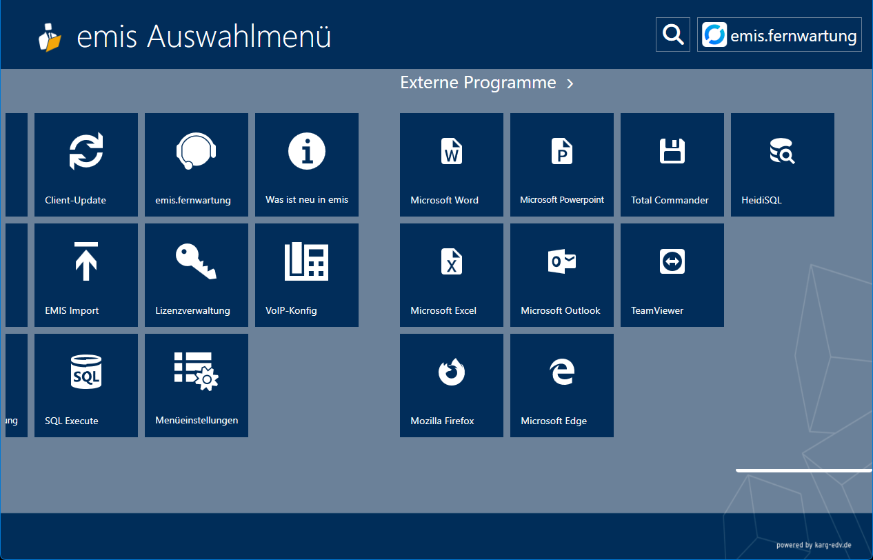 Gruppe Externe Programme