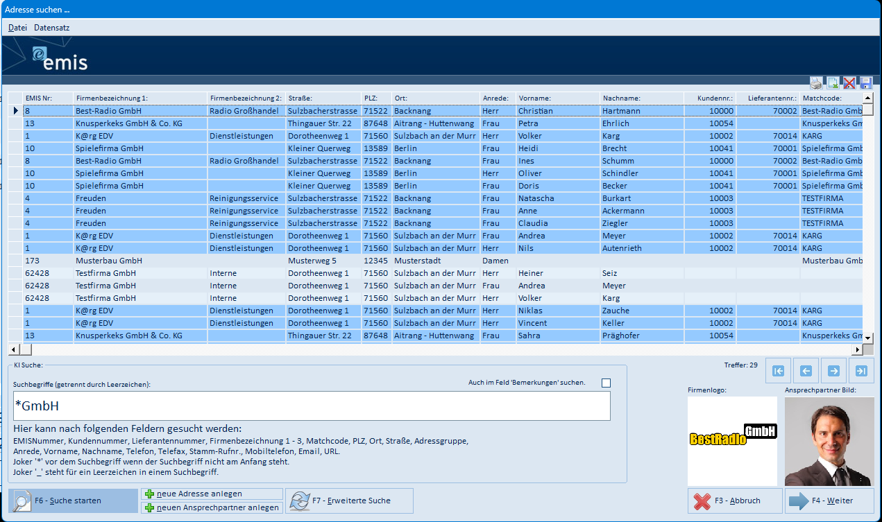 Adresse suchen
