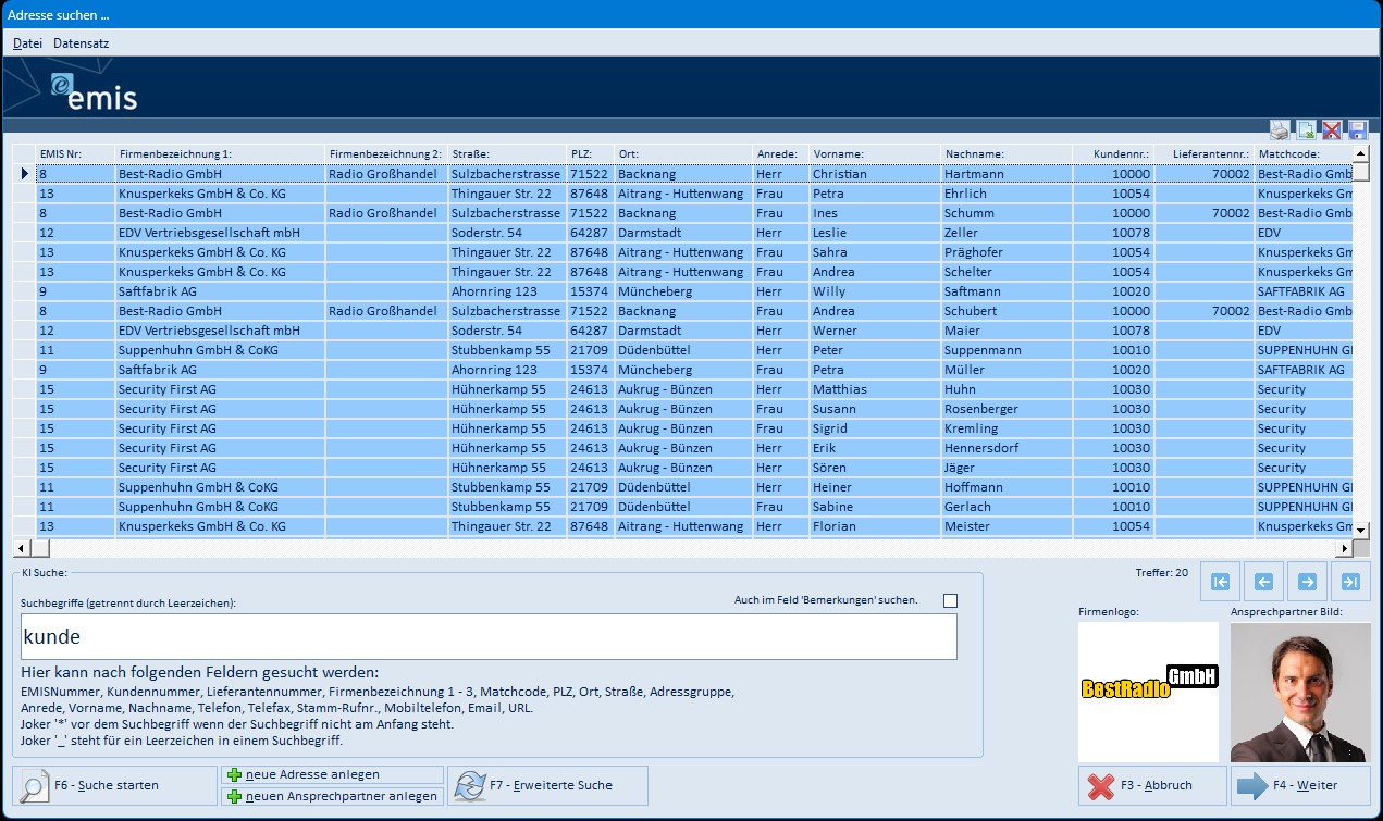 Adresse suchen