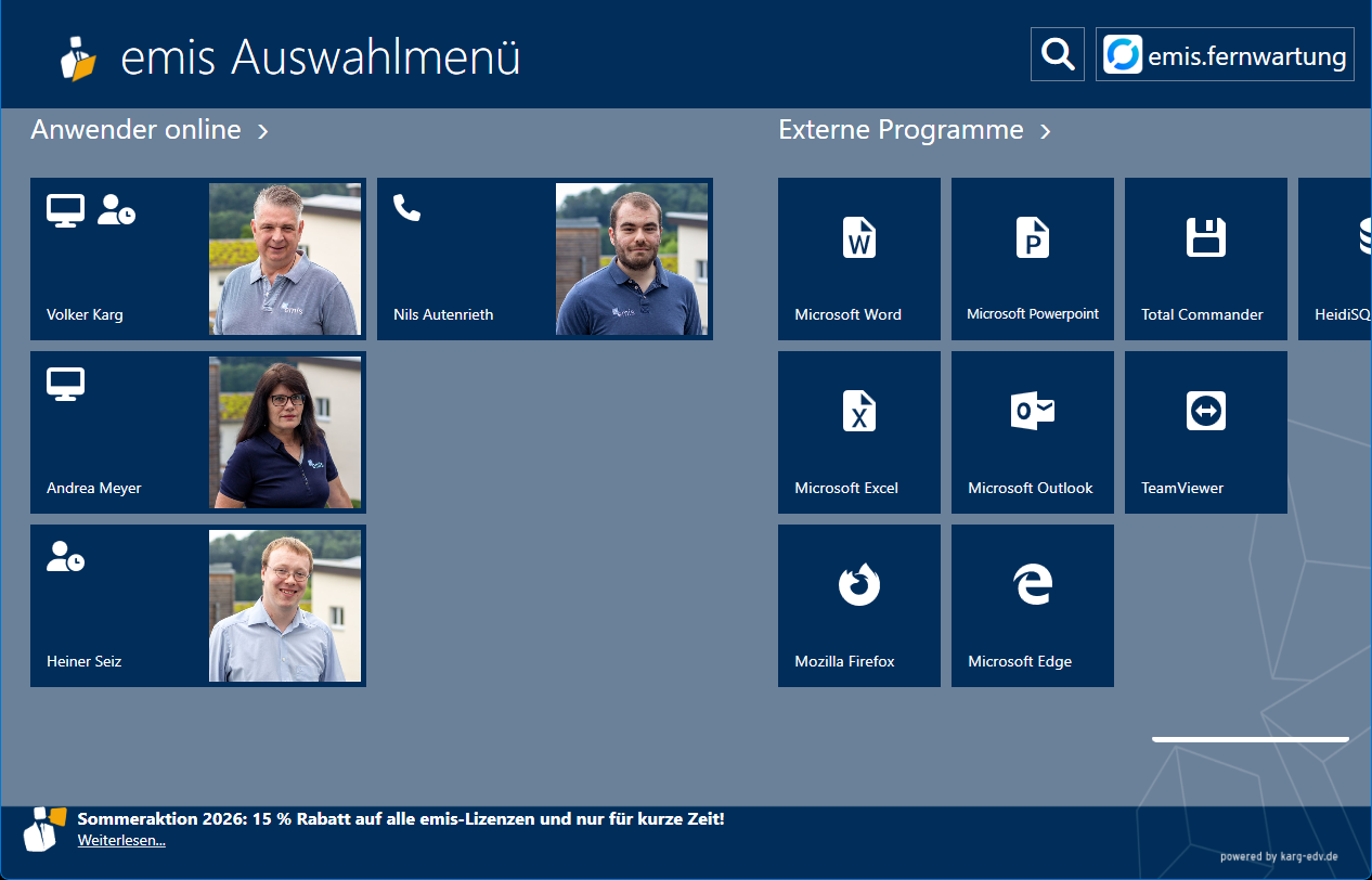 Gruppe Anwender online
