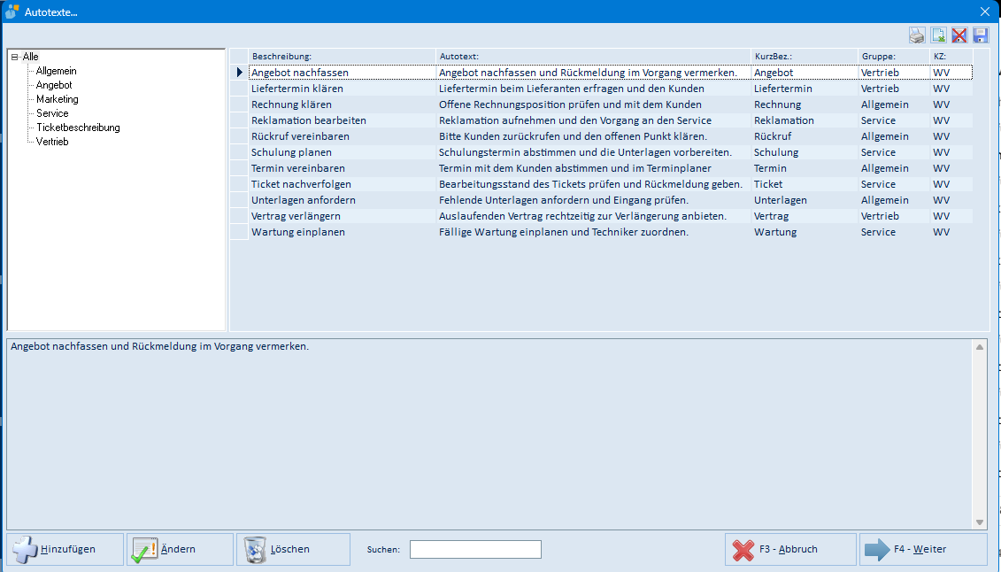 Autotexte