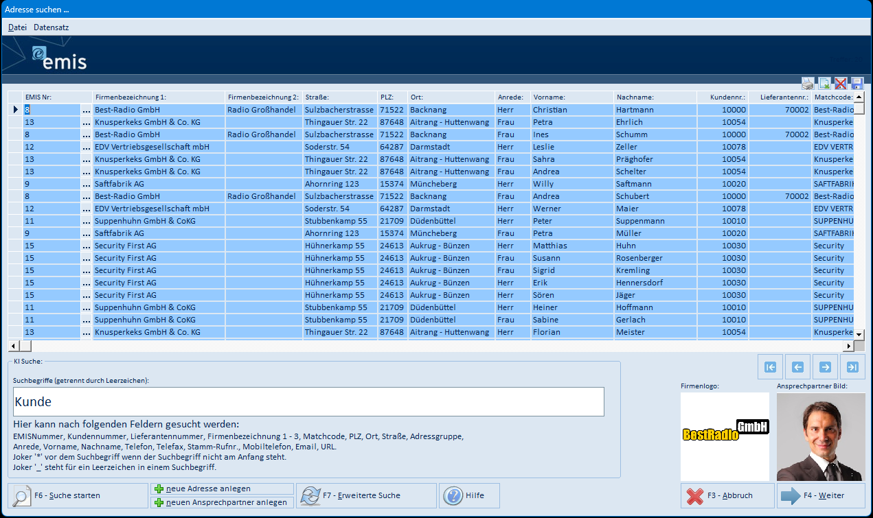 Adresse suchen