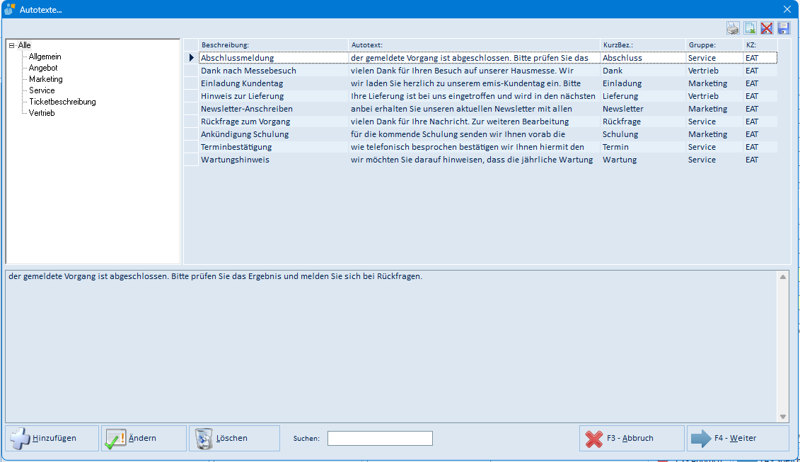 Autotexte