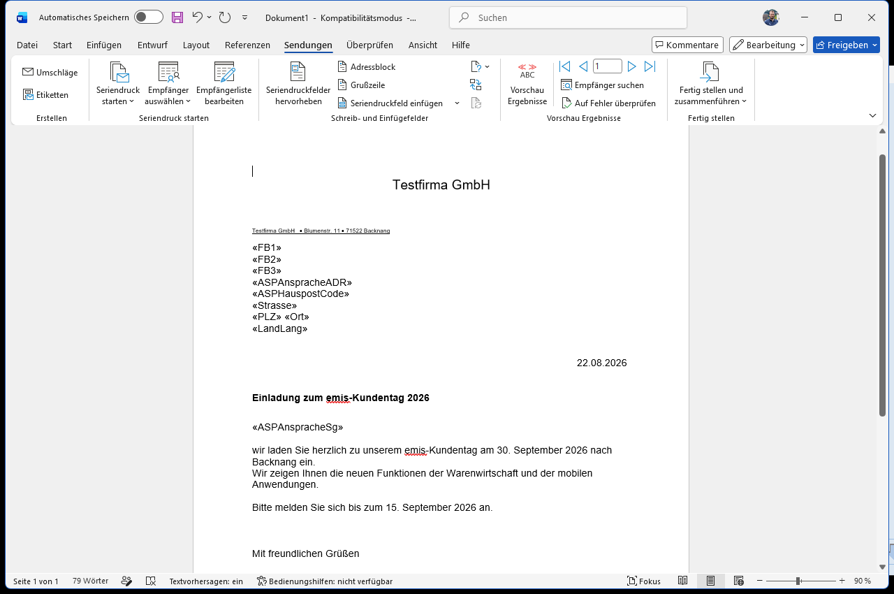 Serienbrief in Word
