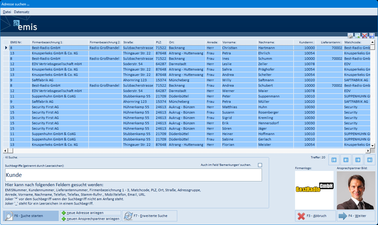 Adresse suchen