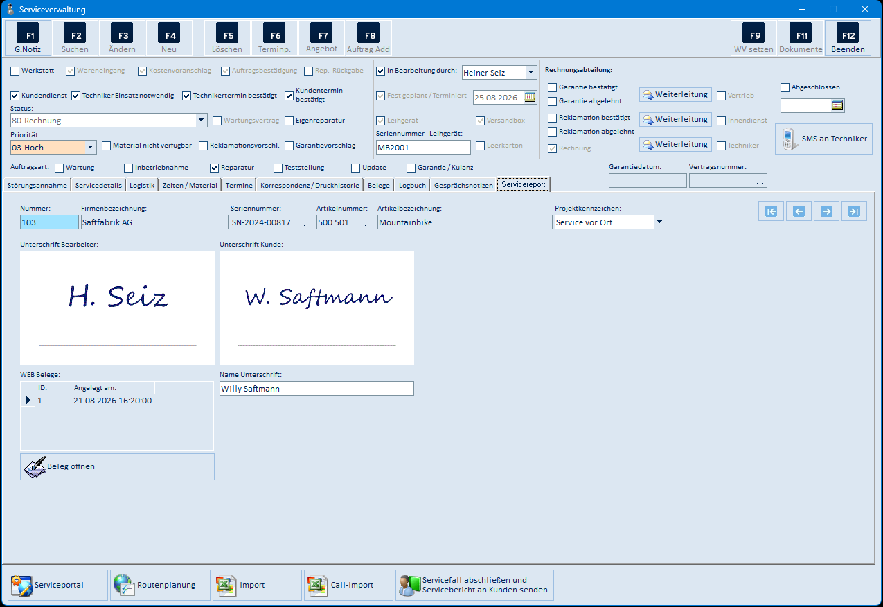 Servicereport