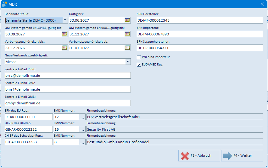 MDR-Daten zur Adresse