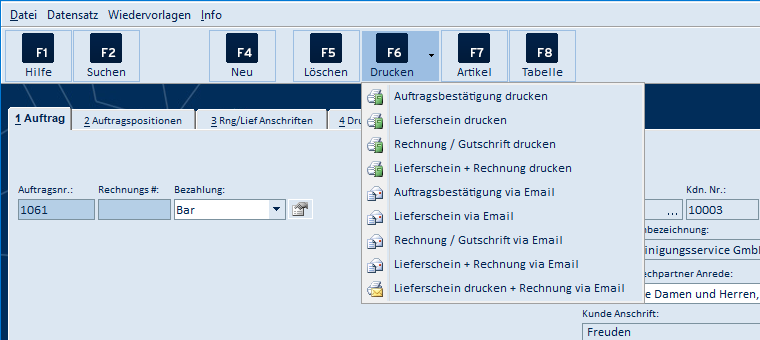 F6-Druckmenü