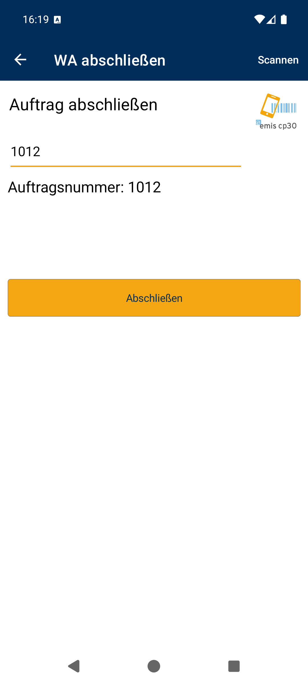 Warenausgang abschließen