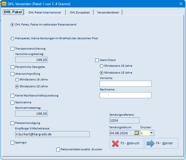 DHL-Versenden (WEB-Service) – DHL Paket