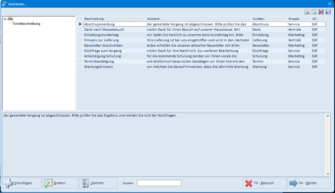 Autotexte