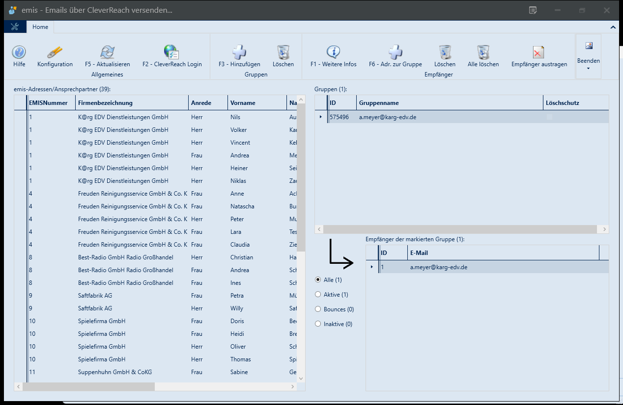 emis.cleverreach-Tool