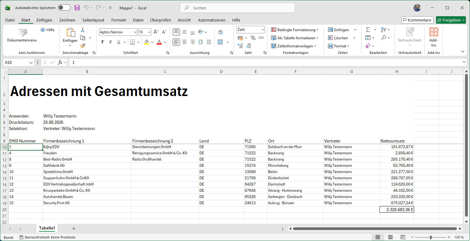 Excel-Arbeitsmappe