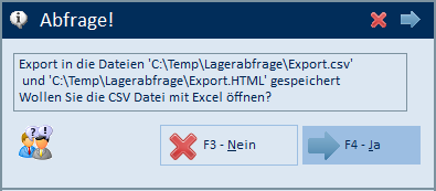 Export gespeichert