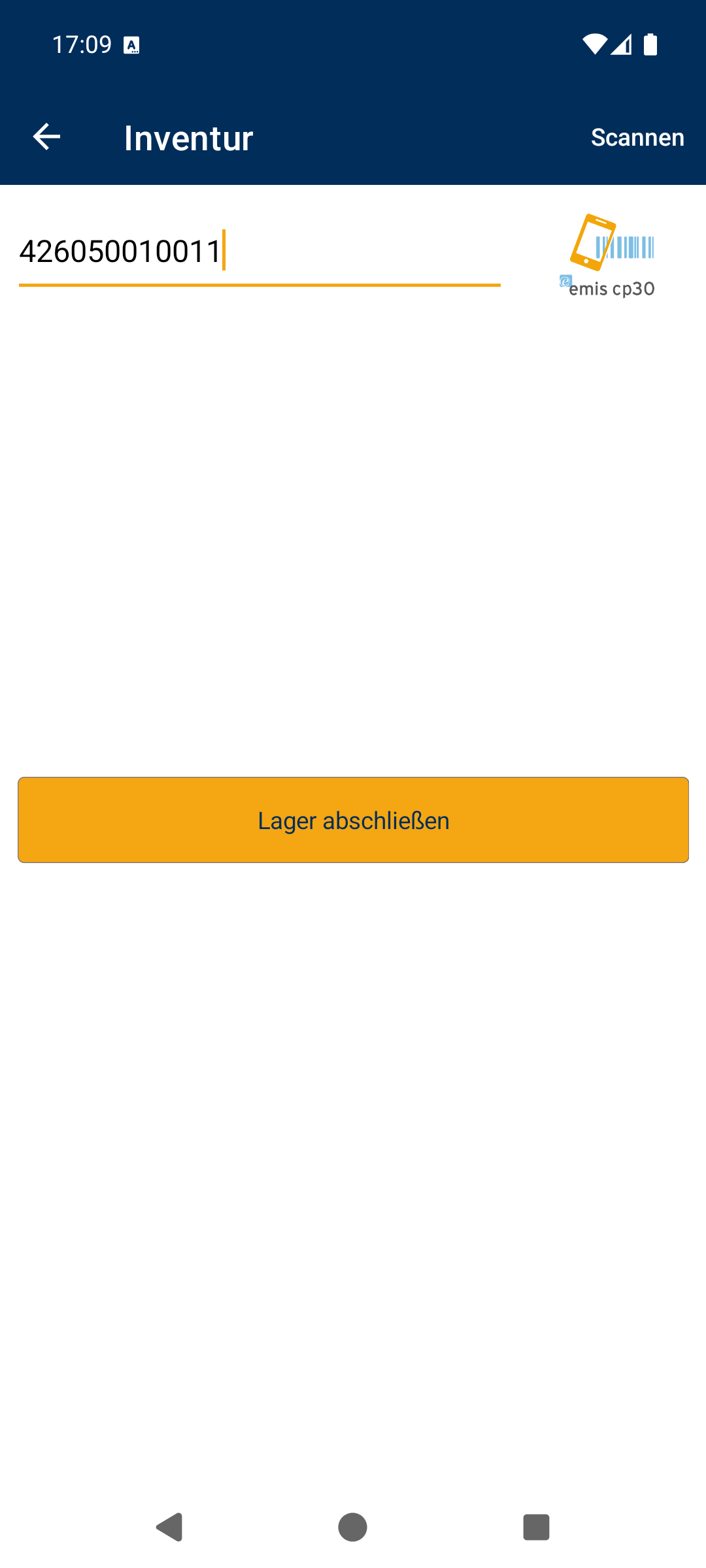 Zweistufige Inventur, Artikel erfassen