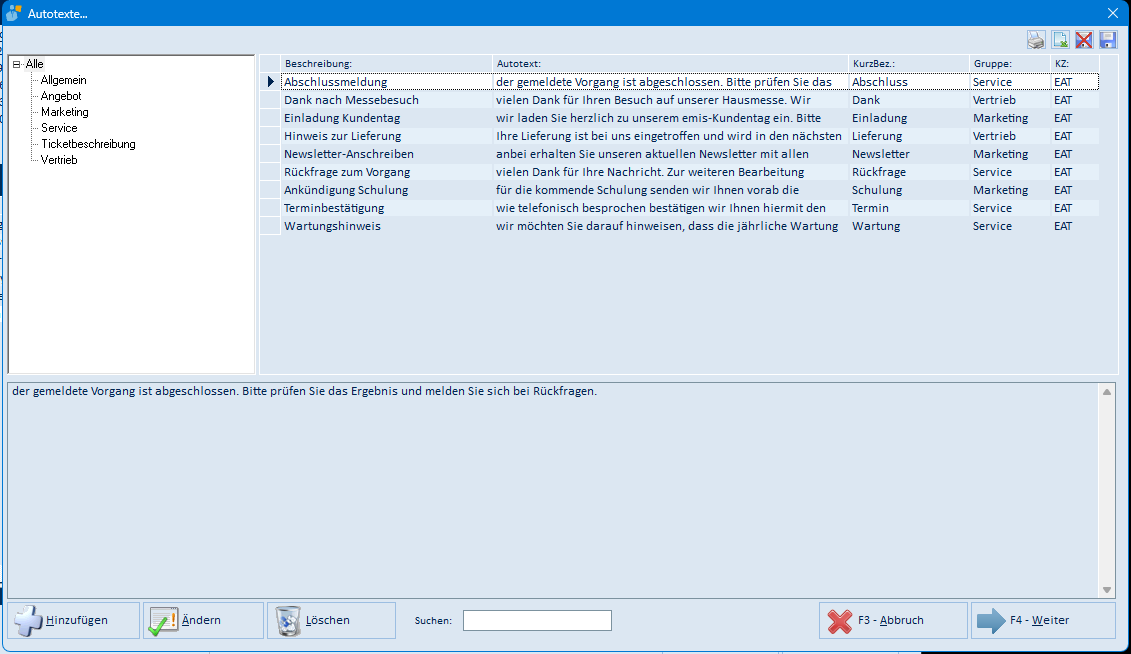 Autotexte