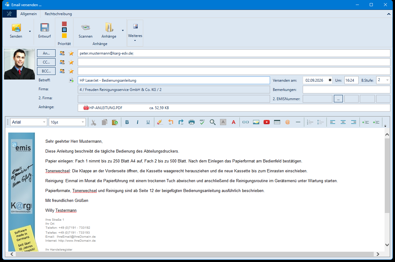 E-Mail versenden