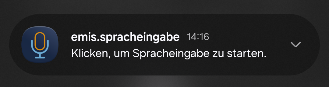 Benachrichtigung aus emis