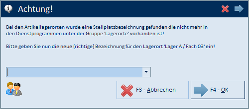 Stellplatz-Abfrage beim Beenden