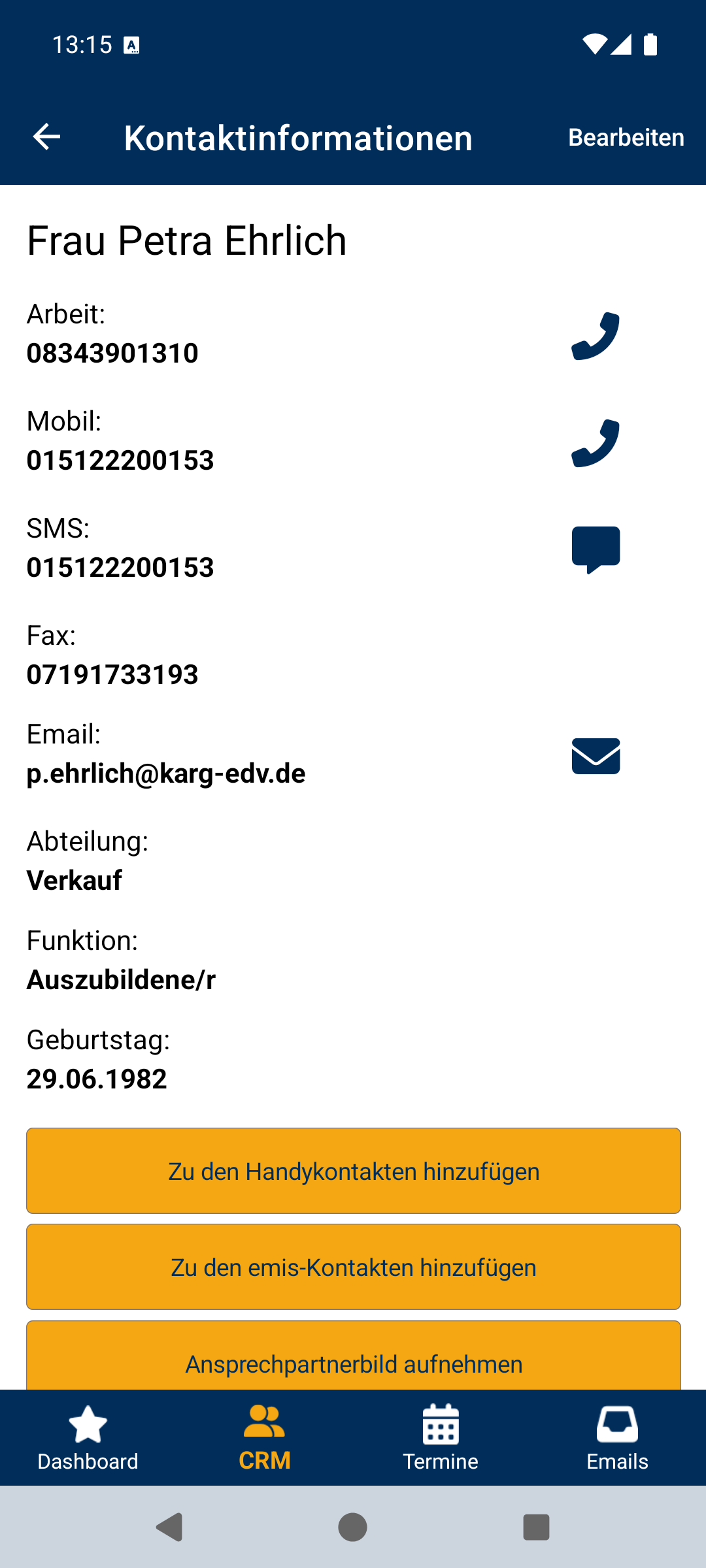Kontaktinformationen
