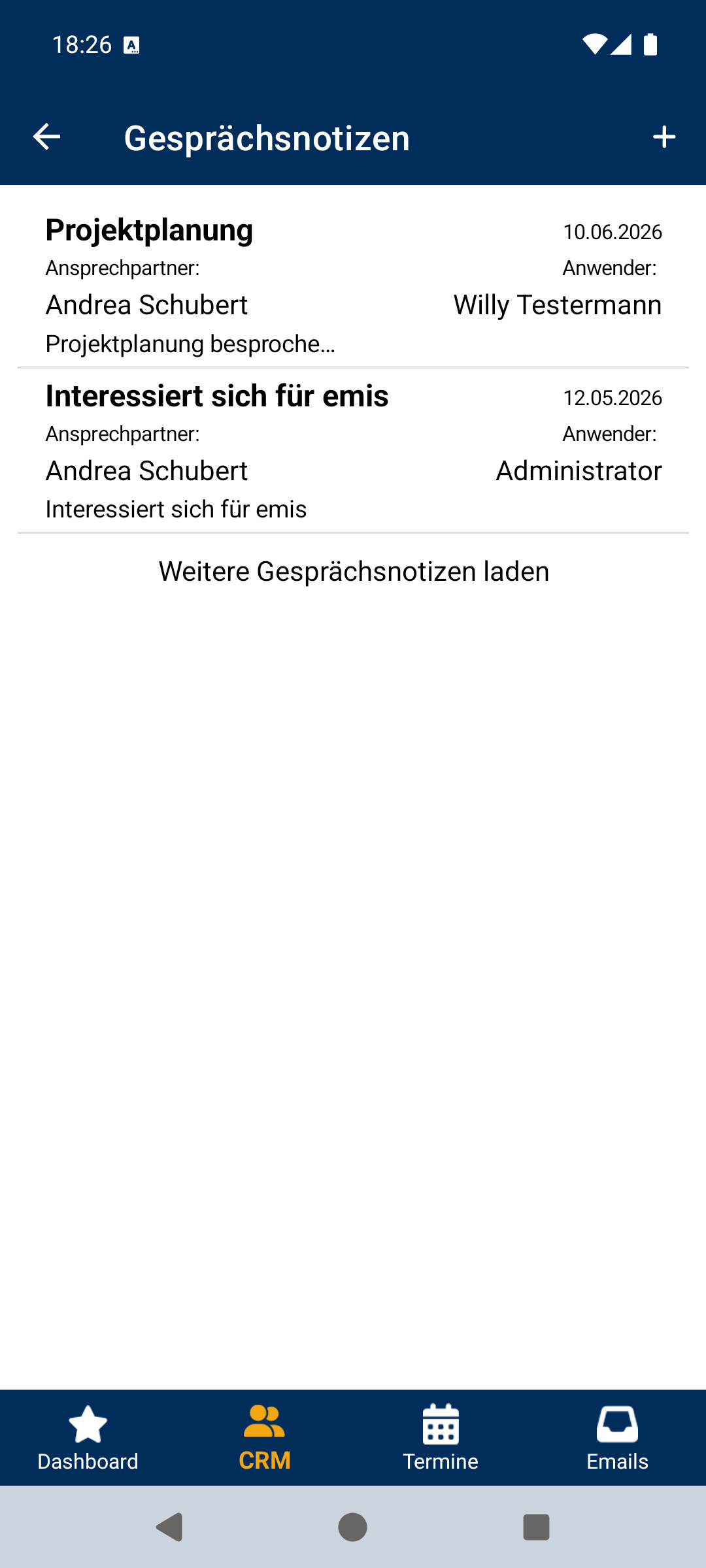 Gesprächsnotizen