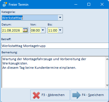 Freier Termin