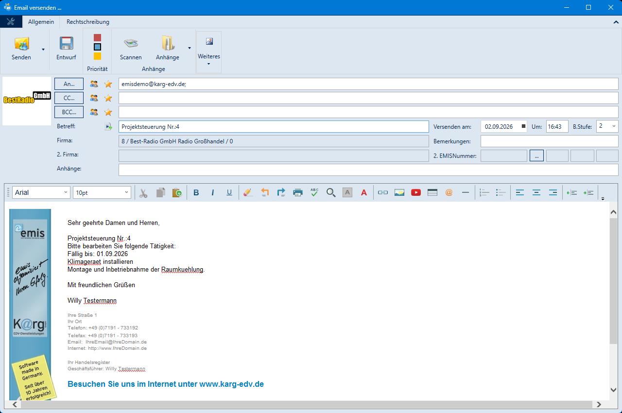E-Mail-Maske