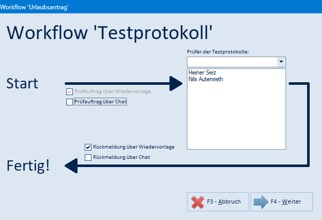 Konfiguration Testprotokoll