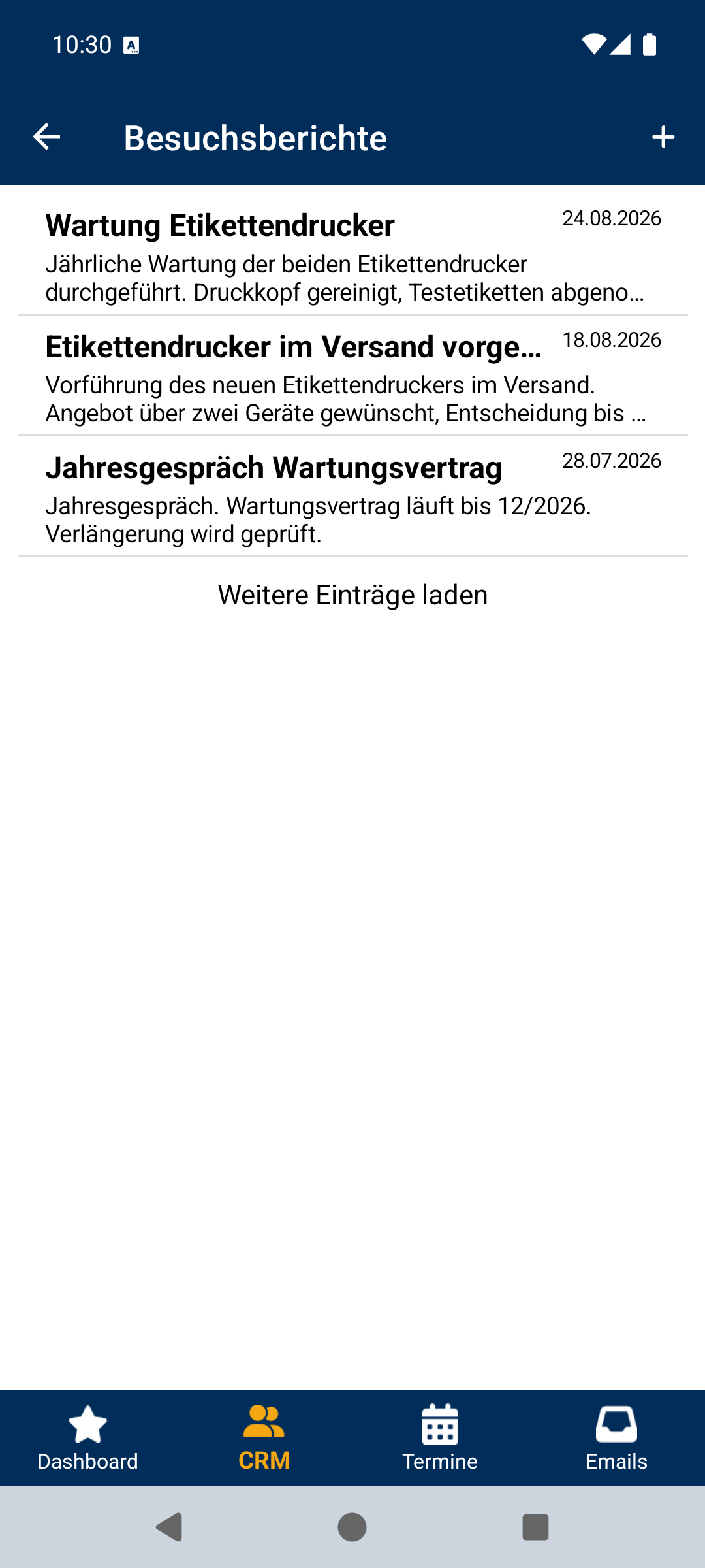 Besuchsberichte