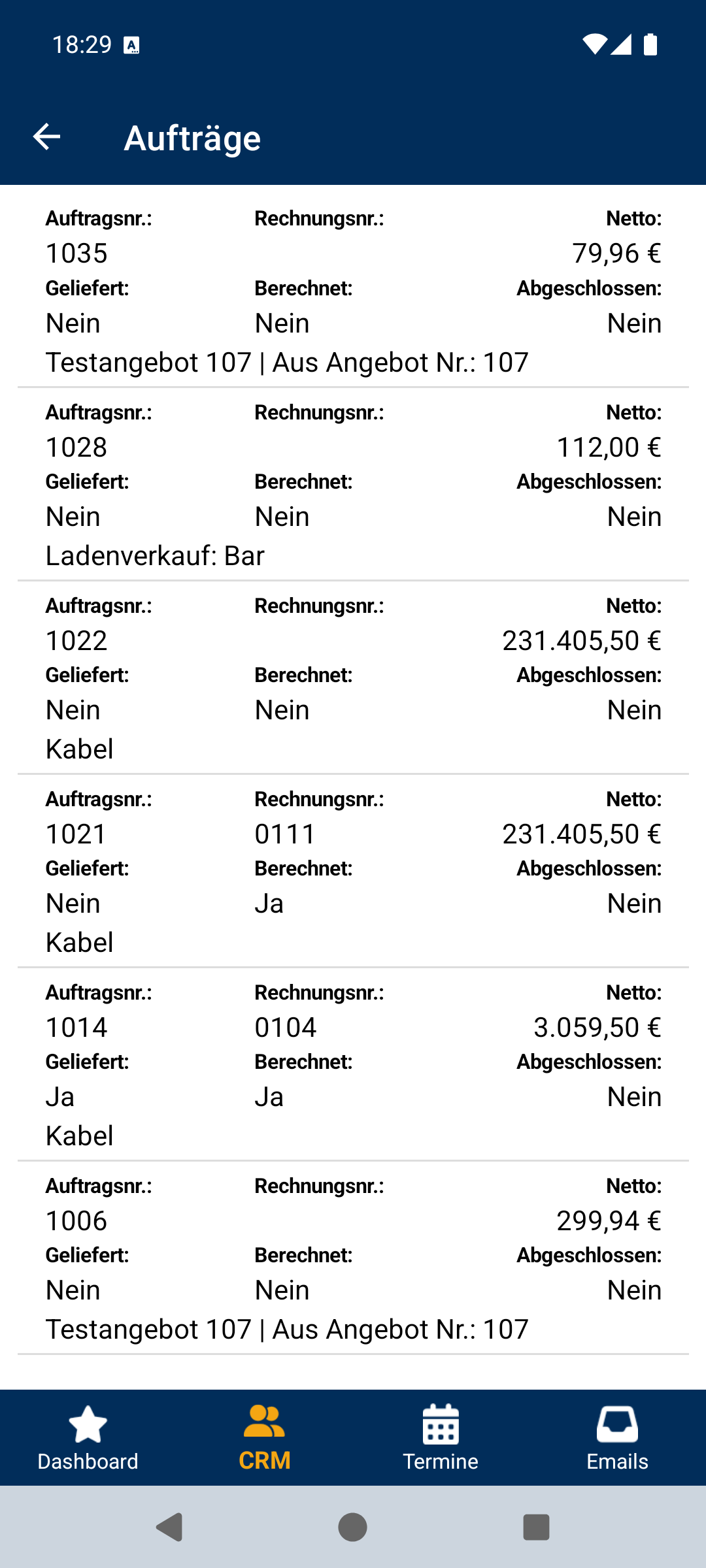 Aufträge
