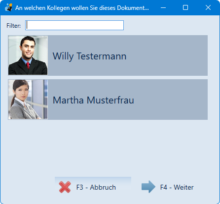 Auswahl des nächsten Bearbeiters