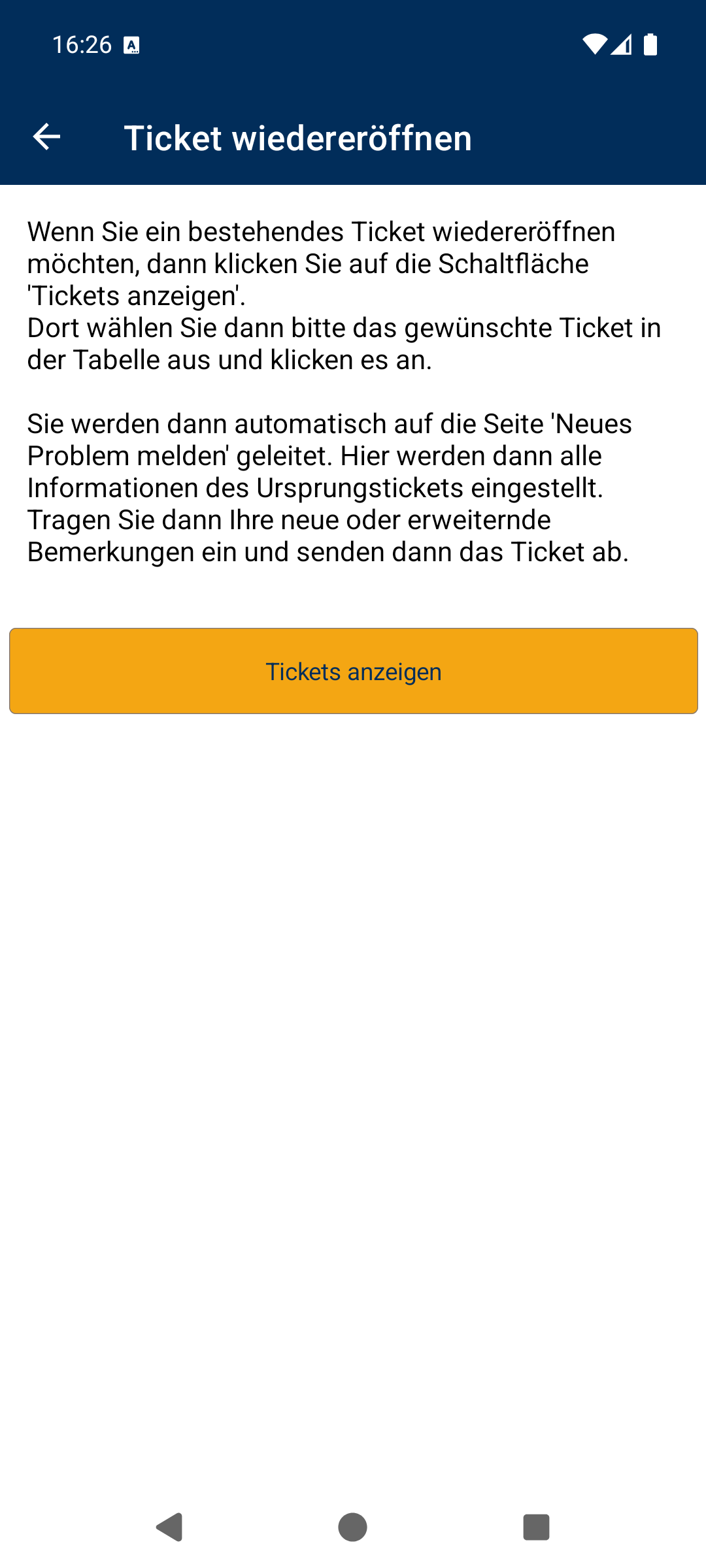 Ticket wiedereröffnen