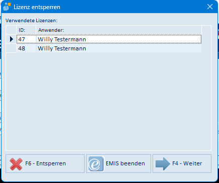 Lizenz entsperren