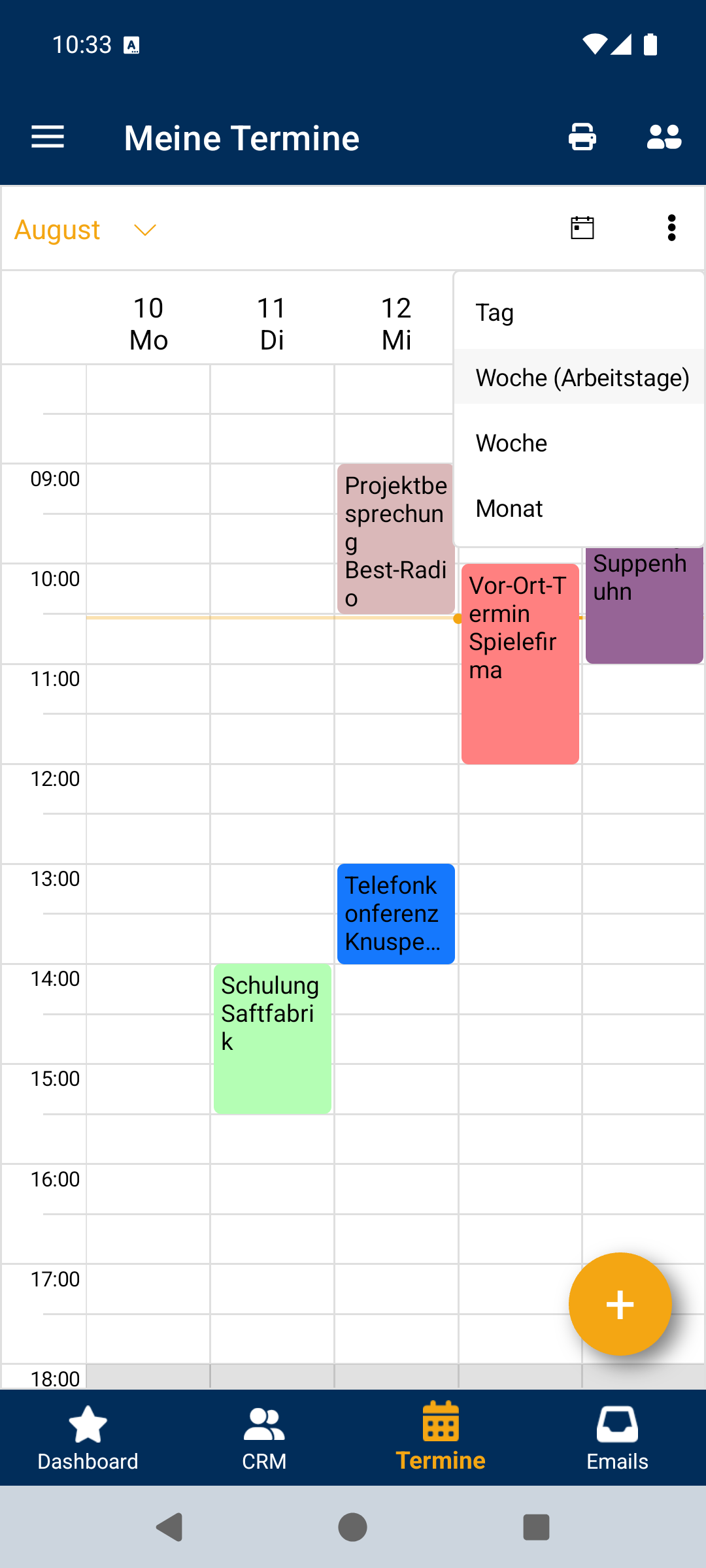 Ansicht wechseln