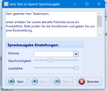 Sprachausgabe