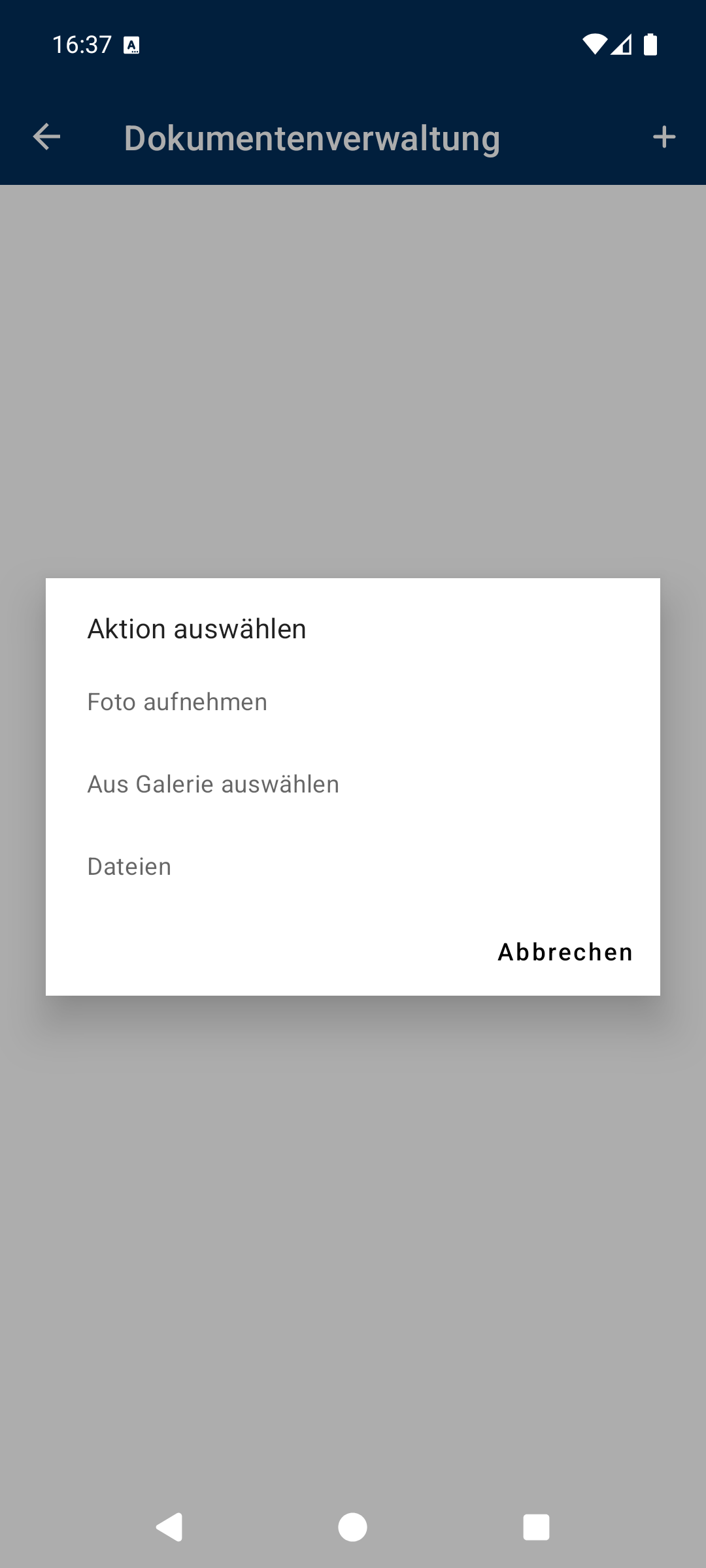 Dokument hinzufügen
