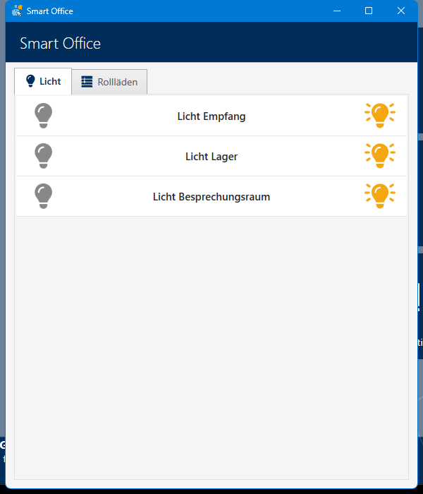 Smart Office, Reiter Licht