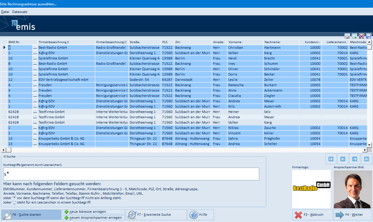 Adresse suchen