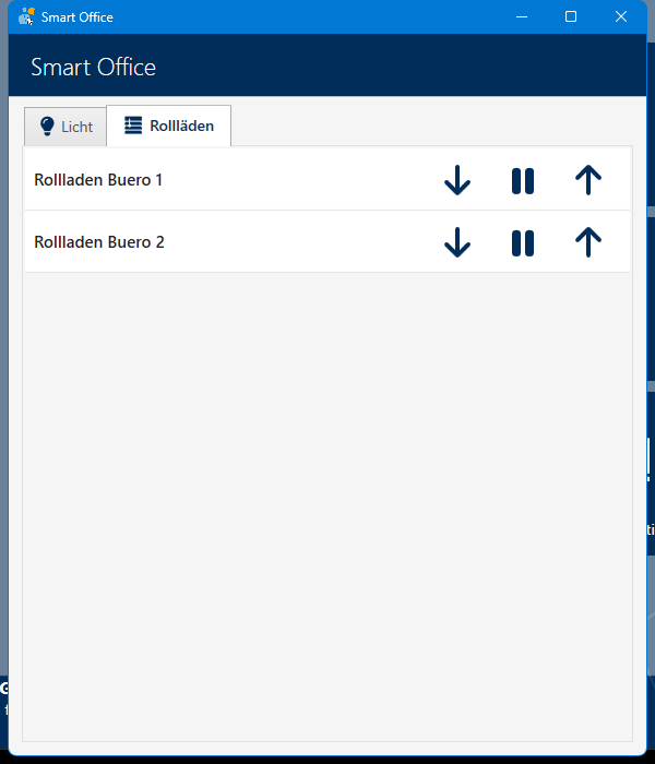 Smart Office, Reiter Rollläden