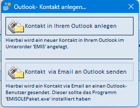 Outlook-Kontakt anlegen