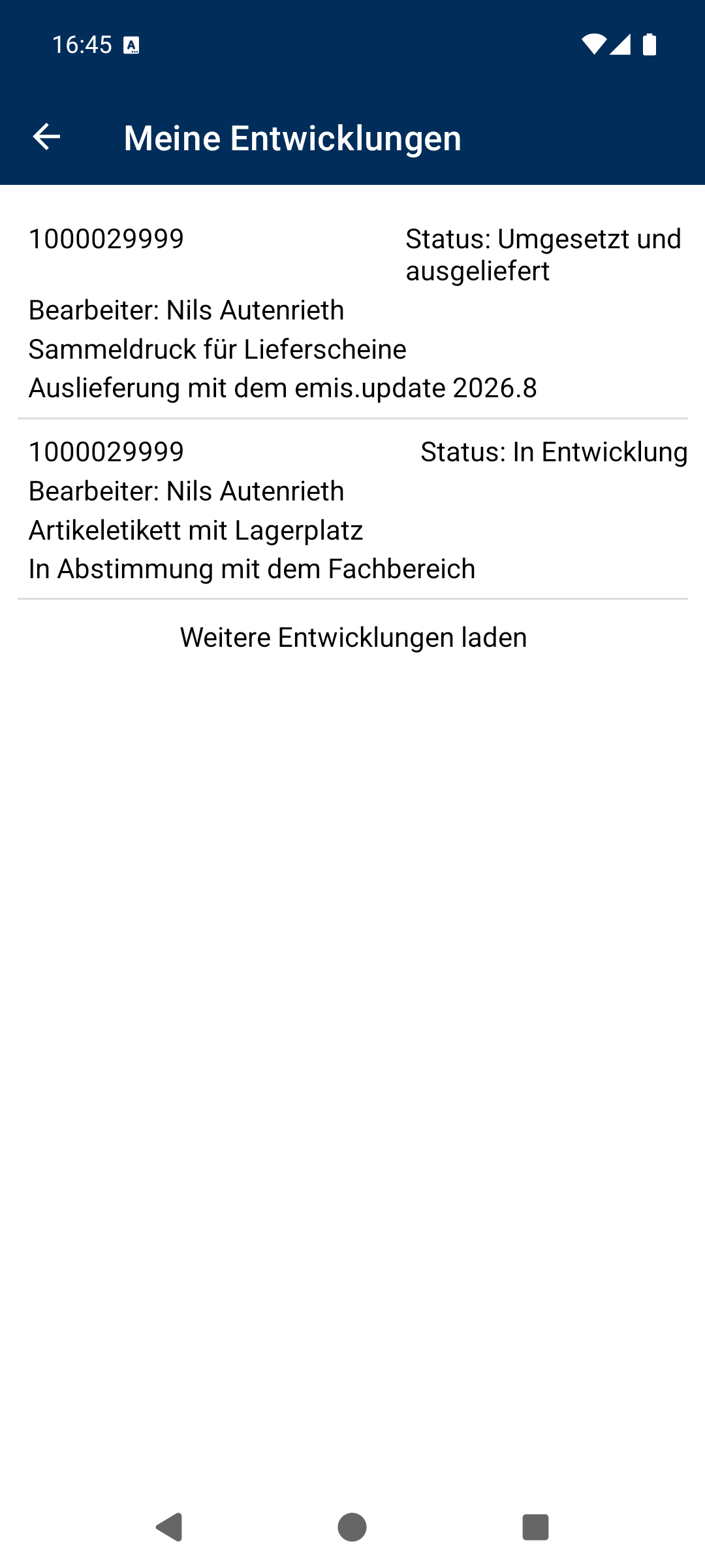 Meine Entwicklungen