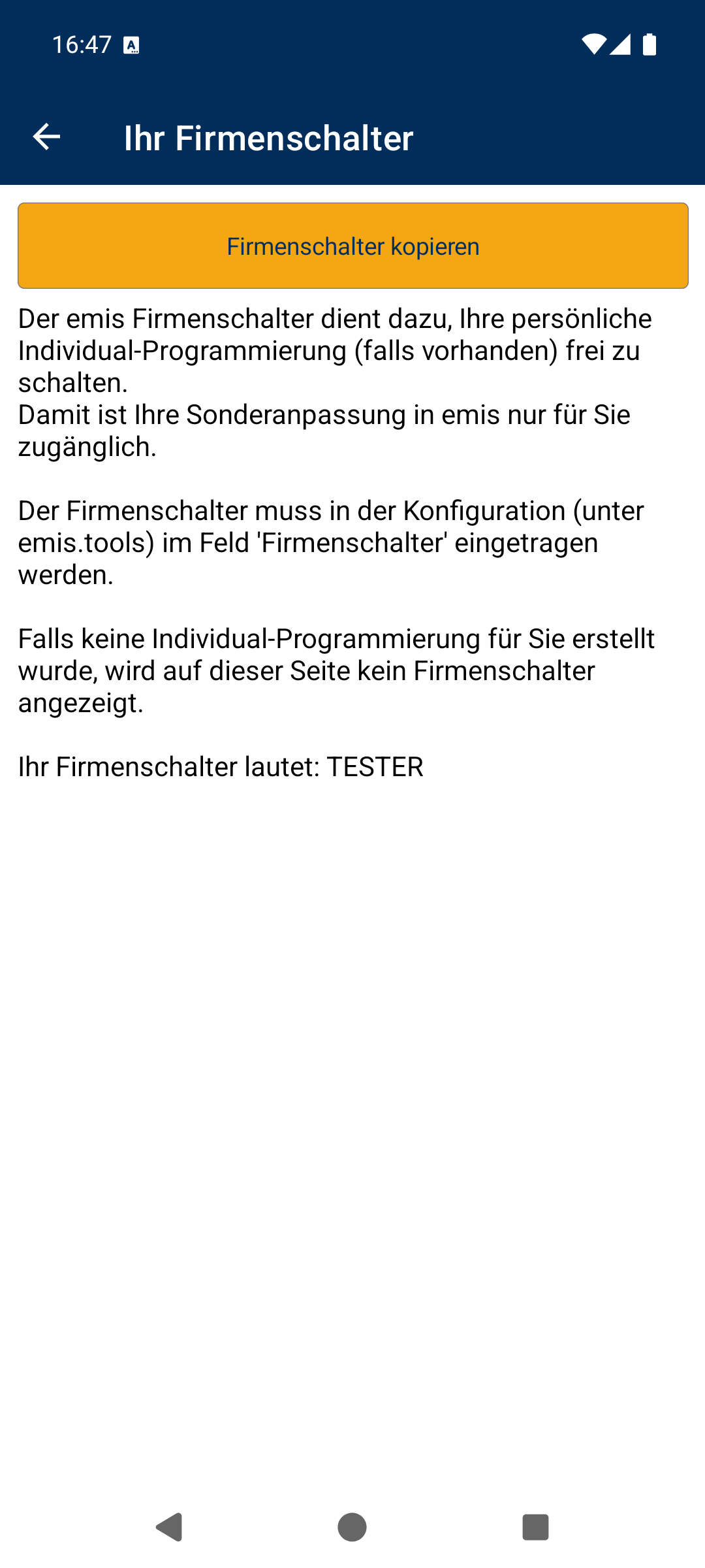 Ihr Firmenschalter