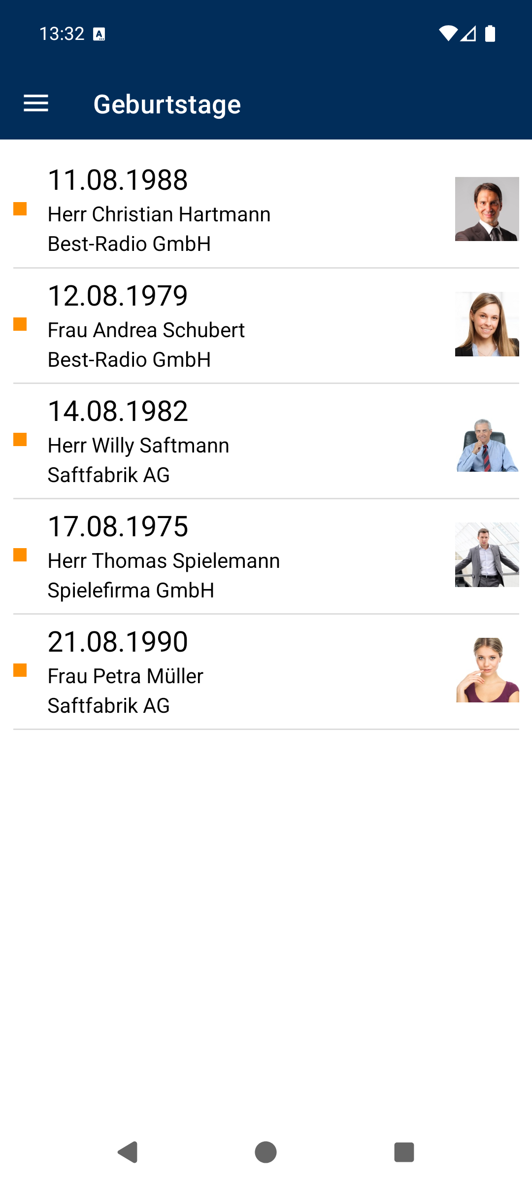 Geburtstage