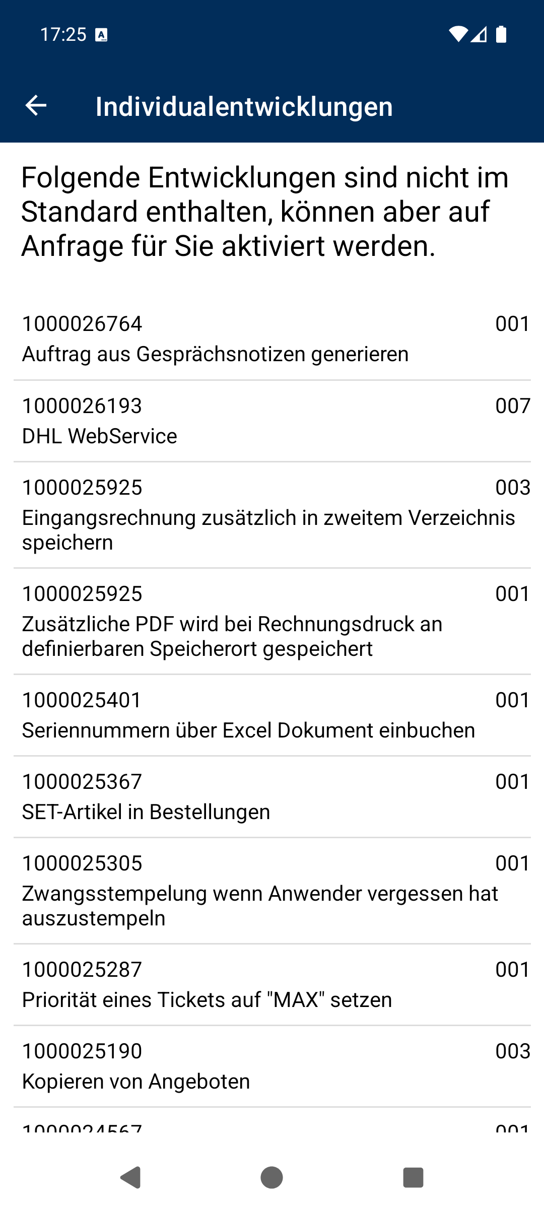 Individualentwicklungen